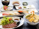 お寿司・ステーキ・天ぷらと欲張りに楽しめる旭コース
