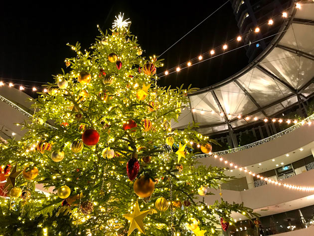 横浜ベイクォーターのクリスマスツリー